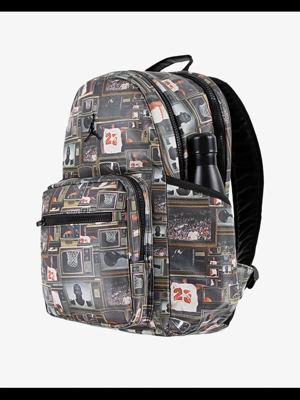 Jordan Borough Graphic Backpack New Black School Bookbag Medium Travel Bag